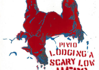 Lodging a Scary Low Hero - red and blue CD cover