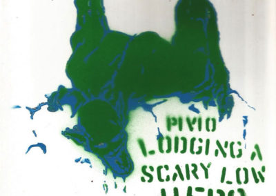 Lodging a Scary Low Hero - green and blue CD cover