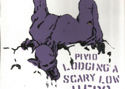 lodging a scary low hero - purple and black CD cover